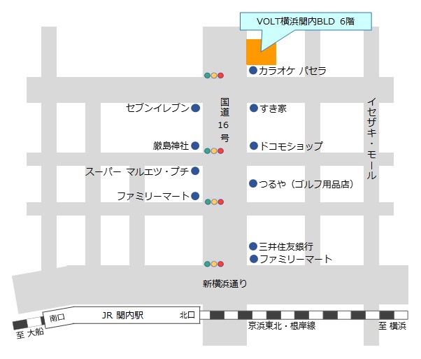 横浜支社の地図