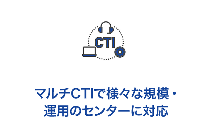 マルチCTIで様々な規模・運用のセンターに対応