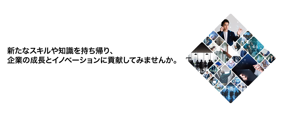 新たなスキルや知識を持ち帰り、企業の成長とイノベーションに貢献してみませんか。