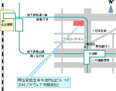 中部支社の地図